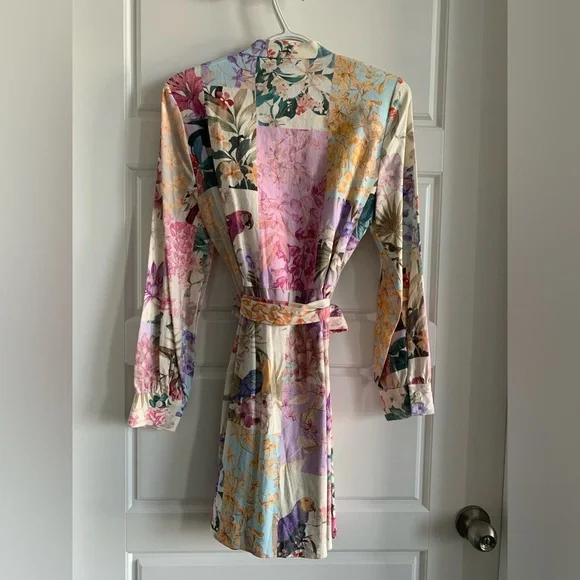 Zara Floral Parrot Dress Small - Picture 7 of 7